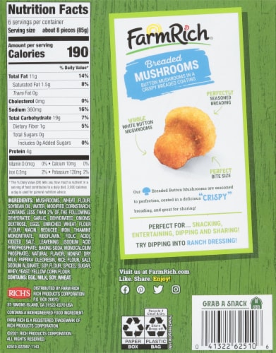Farm Rich® Breaded Mushrooms Perspective: back