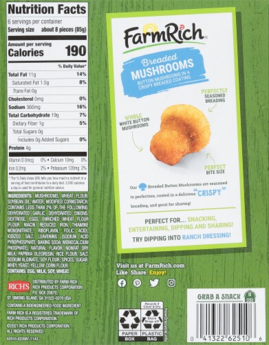 Farm Rich® Breaded Mushrooms Perspective: back