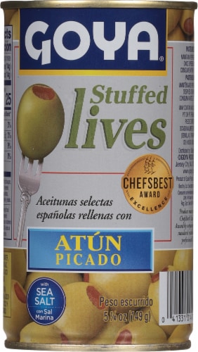 Goya® Stuffed Olives with Minced Tuna Perspective: back
