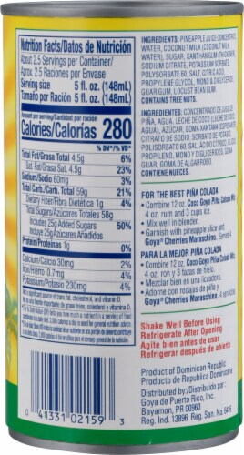 Goya Pina Colada Mix Perspective: back