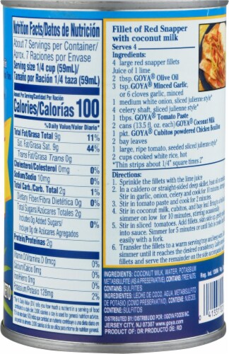 Goya Gluten Free Coconut Milk Perspective: back