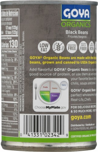 Goya Organic Black Beans Perspective: back