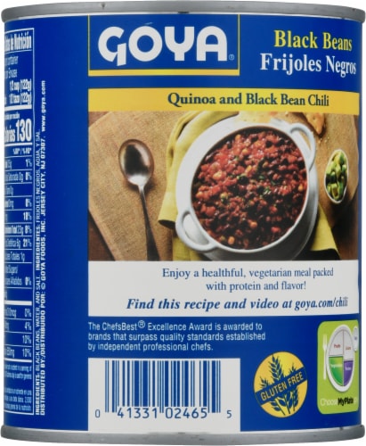 Goya Black Beans Perspective: back