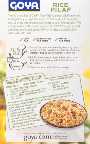 Goya Authentic Style Original Rice Pilaf Perspective: back