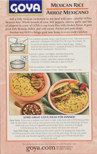 Goya Arroz Mexicano Perspective: back