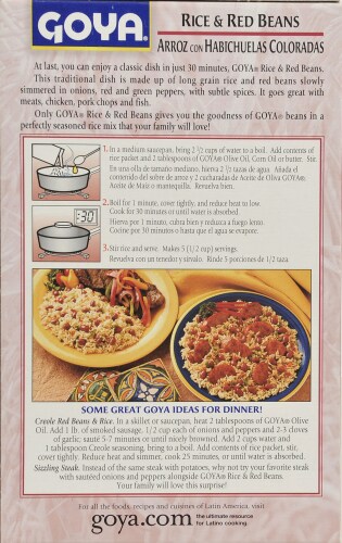 Goya Rice & Red Beans Perspective: back