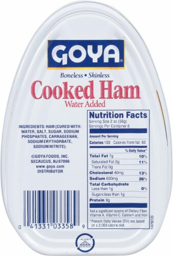Goya® Boneless Skinless Cooked Ham Perspective: back