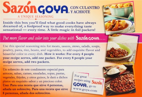 Goya® Sazon Coriander & Annatto Seasoning Perspective: back