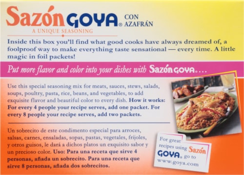 Goya® Sazon Azafran Perspective: back