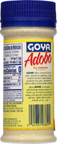Goya® Adobo Without Pepper All Purpose Seasoning Perspective: back
