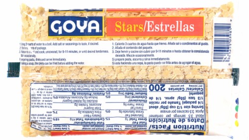 Goya® Stars Pasta Perspective: back