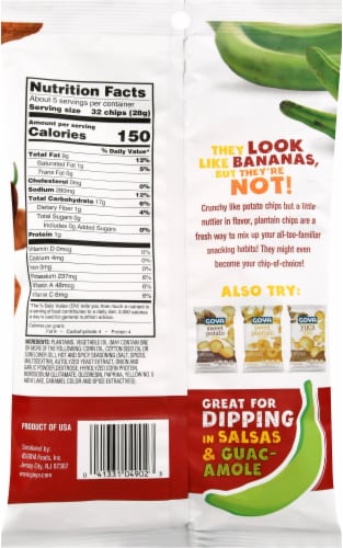 Goya Hot & Spicy Plantain Chips Perspective: back