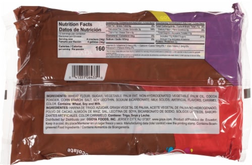 Goya® Carnaval Chocolate Vanilla Cream Sandwich Cookies Perspective: back