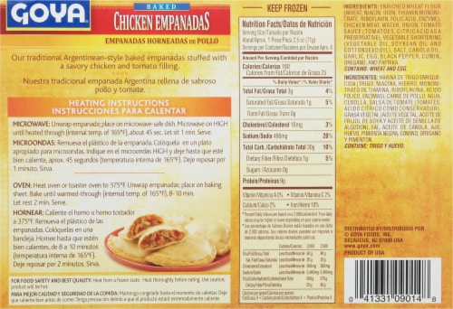 Goya® Baked Chicken Empanadas Perspective: back