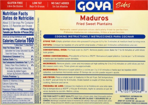 Goya® Ripe Plantains Perspective: back