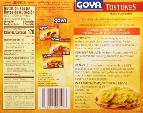 Goya® Fried Plantains Perspective: back