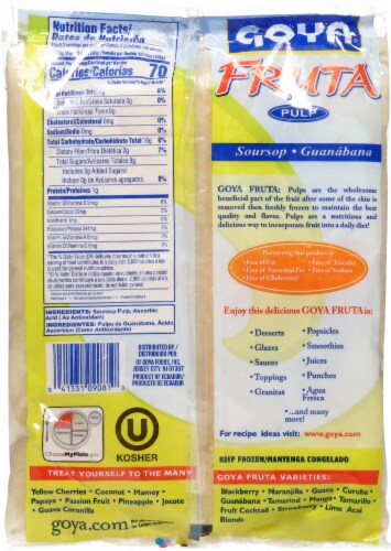 Goya Fruta Guanabana Pulp Perspective: back