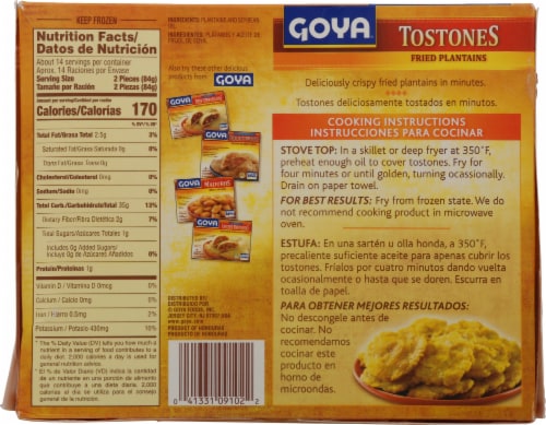 Goya® Tostones Fried Plantains Perspective: back