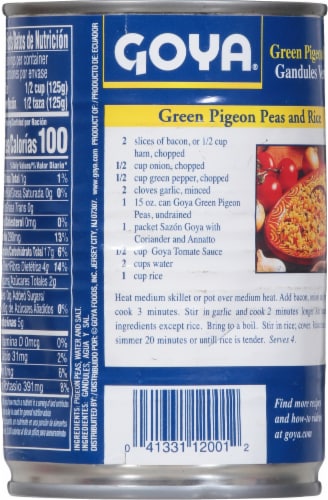 Goya® Green Pigeon Peas Perspective: back