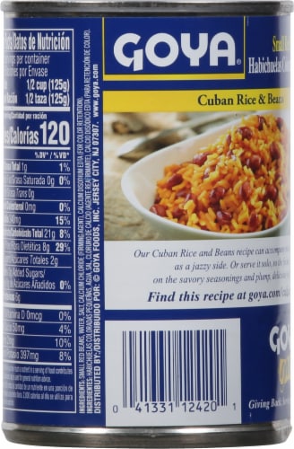 Goya® Gluten Free Small Red Beans Perspective: back