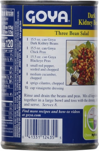 Goya® Dark Red Kidney Beans Perspective: back