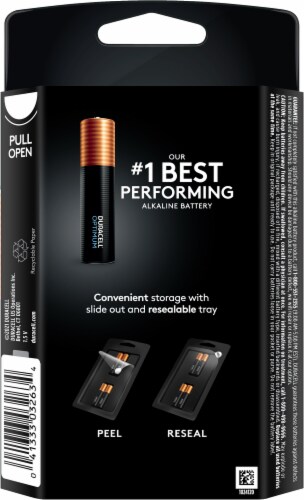 Duracell® Optimum AAA Alkaline Batteries Perspective: back
