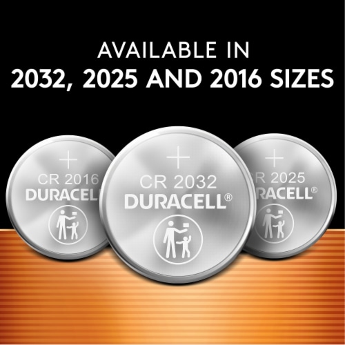 Duracell® 2032 Lithium Coin Cell Battery Perspective: back
