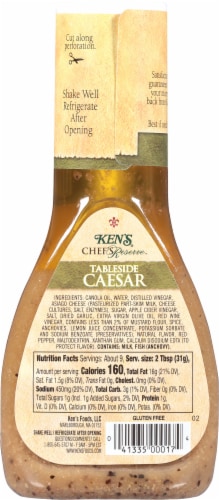 Ken's® Steak House Chef's Reserve Tableside Caesar Dressing Perspective: back