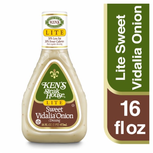 Ken's Steak House Lite Sweet Vidalia Onion Salad Dressing Perspective: back