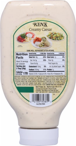 Ken's Steak House® Creamy Caesar Salad Dressing Perspective: back