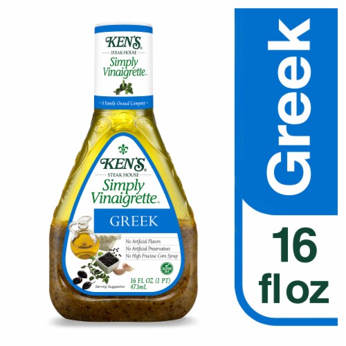 Ken's Steak House® Simply Vinaigrette Greek Salad Dressing Perspective: back