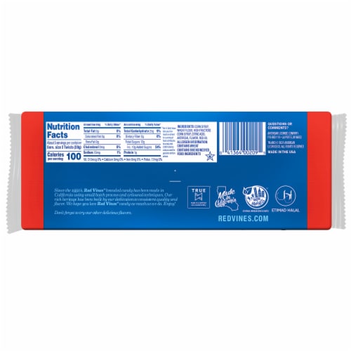 Red Vines King Size Tray Original Red Licorice Candy Twists Perspective: back