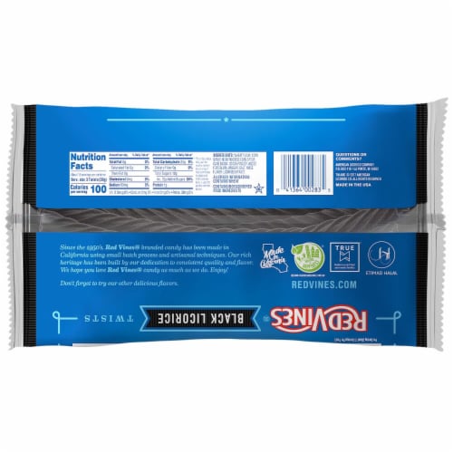 Red Vines Soft Black Licorice Candy Twists Perspective: back