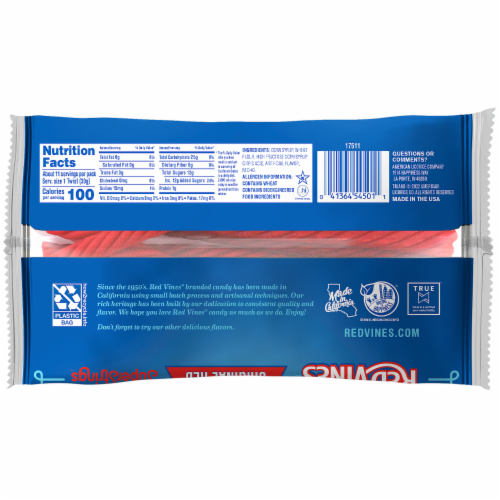 Red Vines Pull Apart Red Licorice Candy SuperStrings Perspective: back