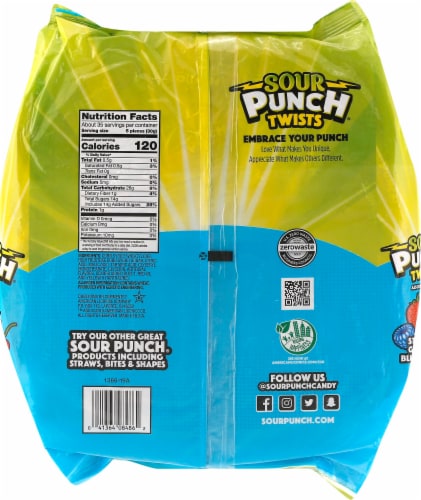Sour Punch Twists Assorted Candy Bag Perspective: back