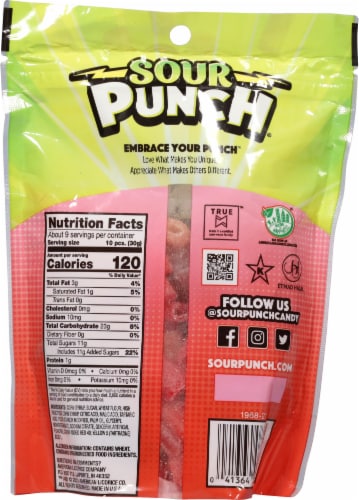 Sour Punch® Bites Rad Reds 9 oz Perspective: back