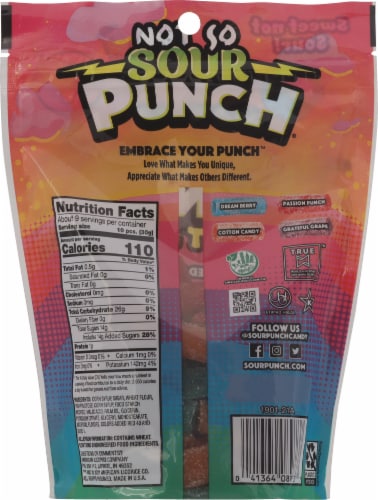 Sour Punch® Not So Sour Sweet Bites Candy Perspective: back