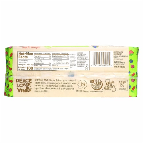 Red Vines Made Simple Non-GMO Mixed Berry Licorice Candy Twists Perspective: back