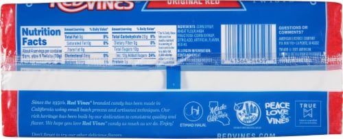Red Vines Original Red Twists Holiday Candy Bag Perspective: back