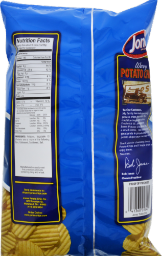Jones Wavy Orginal Potato Chips Perspective: back