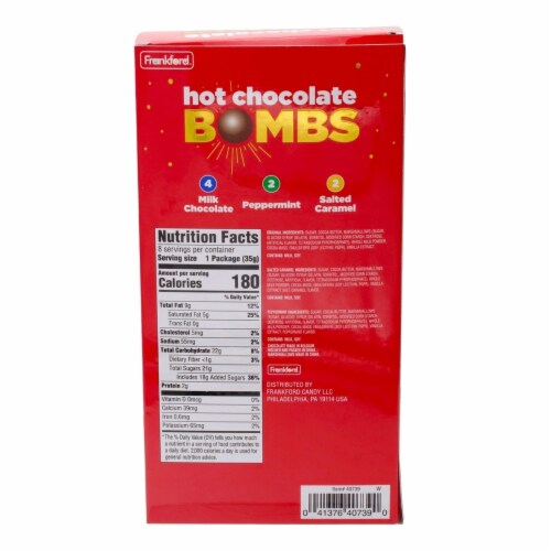 Frankford Holiday Hot Chocolate Bomb Variety Pack (8 Count) Perspective: back