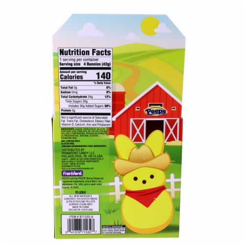 PEEPS® Bunny Farm House Plush Gift Set Perspective: back