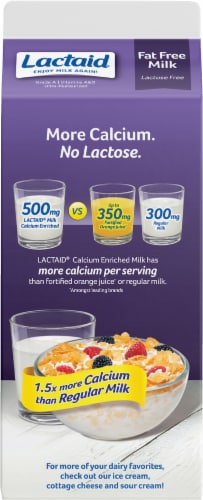 Lactaid® 100% Lactose Free Calcium Enriched Fat Free Milk Perspective: back