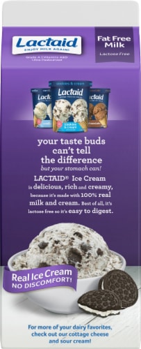Lactaid® 100% Lactose Free Fat Free Milk Perspective: back