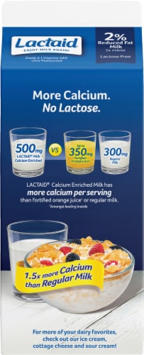 Lactaid® 100% Lactose Free Calcium Fortified 2% Reduced Fat Milk Perspective: back