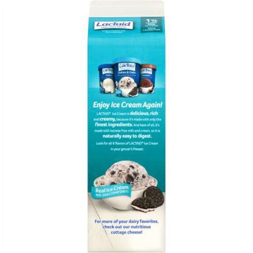 Lactaid 100% Lactose Free 1% Lowfat Milk Perspective: back