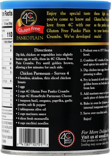 4C Crumbs Panko - Plain Perspective: back