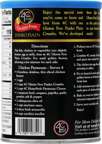 4C Crumbs Panko - Plain Perspective: back