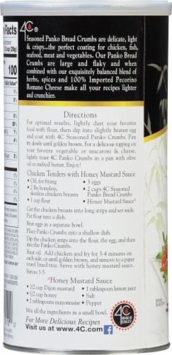 4C® Japanese Style Seasoned Panko Bread Crumbs Perspective: back