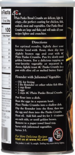 4C® Plain Japanese Style Panko Bread Crumbs Perspective: back